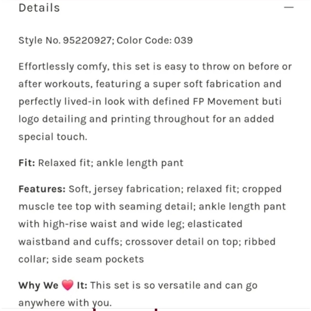 RARE SET! FP Movement Printed Logo Crossover Set - Picture 6 of 13
